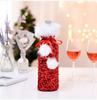 Sequins Christmas Wine Bottle Bag Rose Gold Silver Pink Decor Champagne Bottle Cover Table Ornament YFA2089
