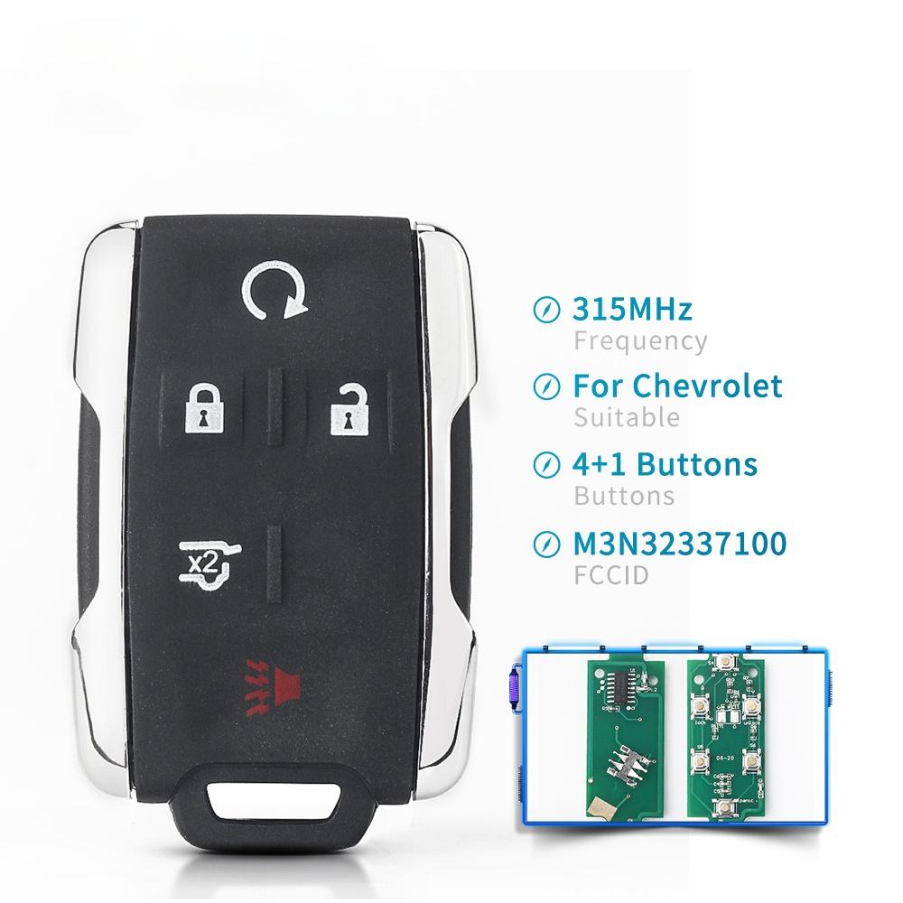 3/4/5/6 Buttons Remote Car Key for Chevrolet Silverado 1500 2500 3500 2014 2015 2016 2017 2018 for GMC with M3N32337100 315Mhz Clip