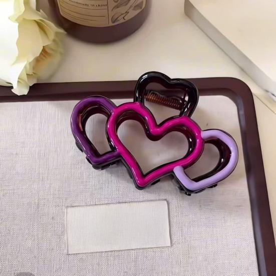 Hair Claw Hollow Heart Design Back Head Hair Clip Strong Grip Hair Clip Women Hair Styling Tool Hair Accessory