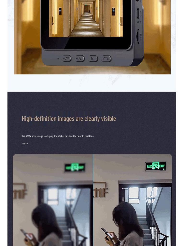 Smarte kabellose Tuya Video-Türklingel mit WLAN-Fernüberwachung, Gegensprechanlage und Nachtsicht
