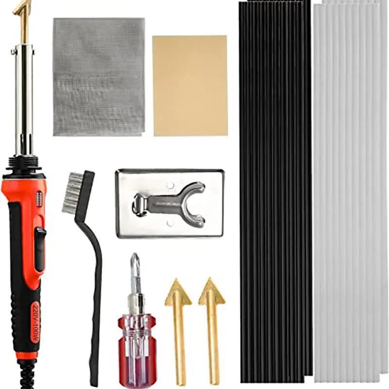 Dualspannungs-Lötkolben Kunststoffreparaturwerkzeug für Stoßfänger mit Schweißnägeln und Glättkopf