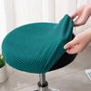 Bar Stool Cover Polar Fleece Round Chair Cover Removable Stool Slipcover Solid Seat Cushion Protector Washable Bar Stool