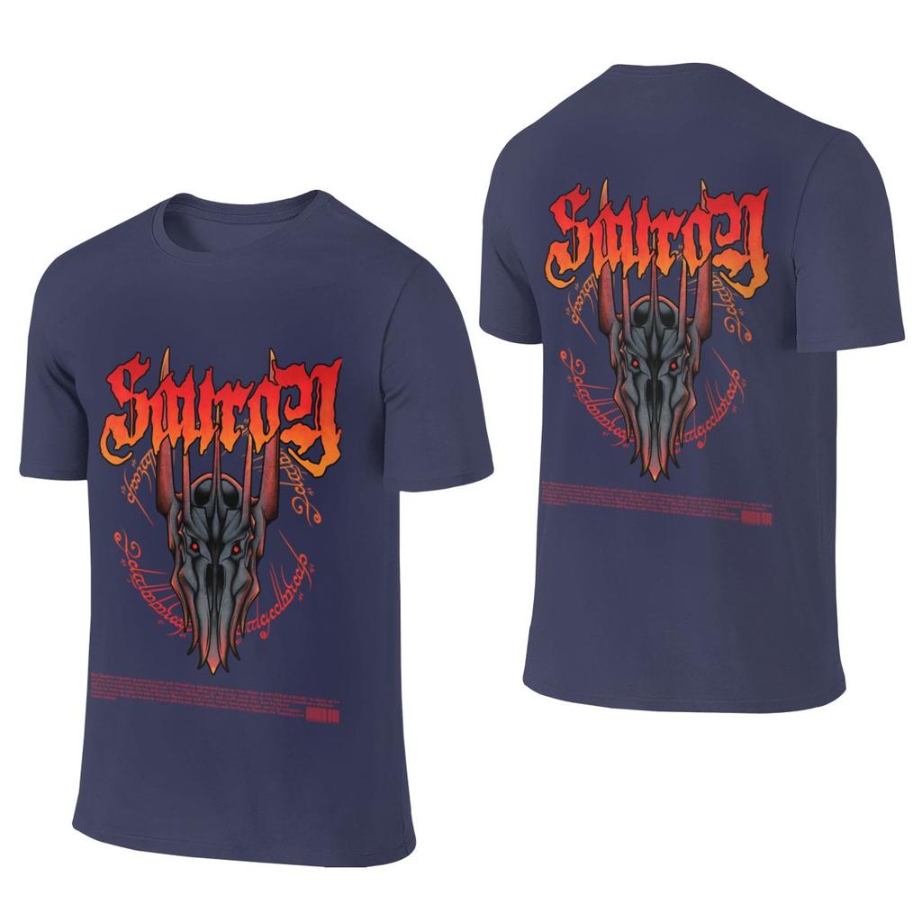 Sauron Metal Japanese Style Reversible Tshirt Loose Lazy Suitable For All Seasons Basic Tee