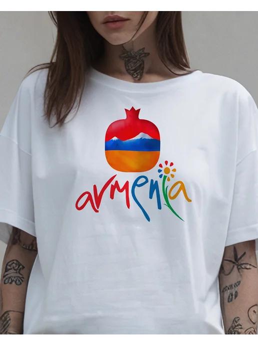 Summer T-shirt with Armenia print S