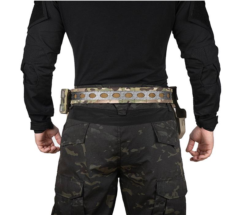 Bison Lightweight Double Layer Tactical Belt with Quick Release Metal Buckle