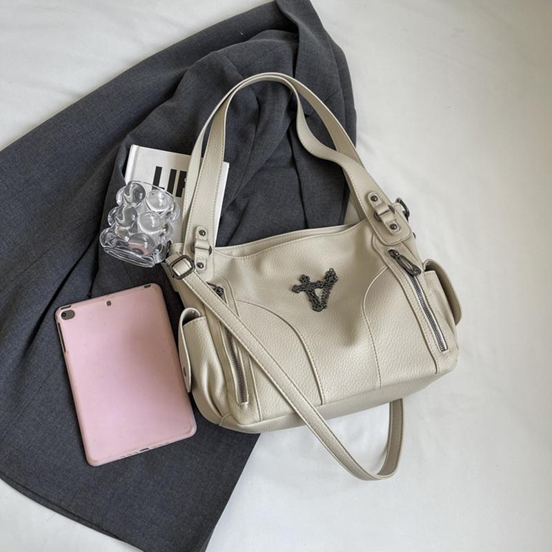 Yogodlns Y2K Daily Commuting Large Capacity Tote Hand Bags Soft Pu Leather Shoulder Bags for Women Quality Crossbody Bags
