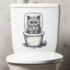 Angry Cat Toilet Stickers Bathroom Bathroom Home Decor Wall Stickers