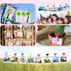 50Pcs Wooden Colored Love Heart Photo Clip Memo Paper Diy Photo Clips Wedding Decoration Postcard Clips Clothespin Home Decor