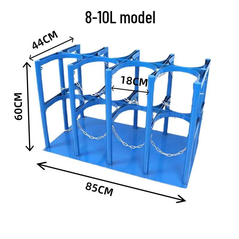 Dual Cylinder Anti-Tip Rack for Lab Oxygen and Acetylene Tanks