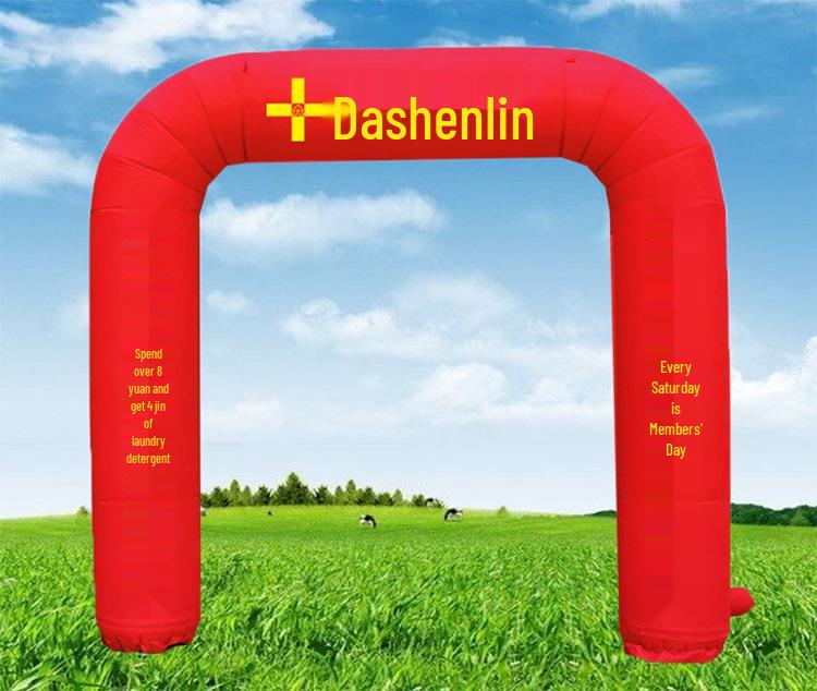 

Inflatable Square Archway for Store Openings - Rainbow Gate with Custom Air Valve and Spray Paint Design