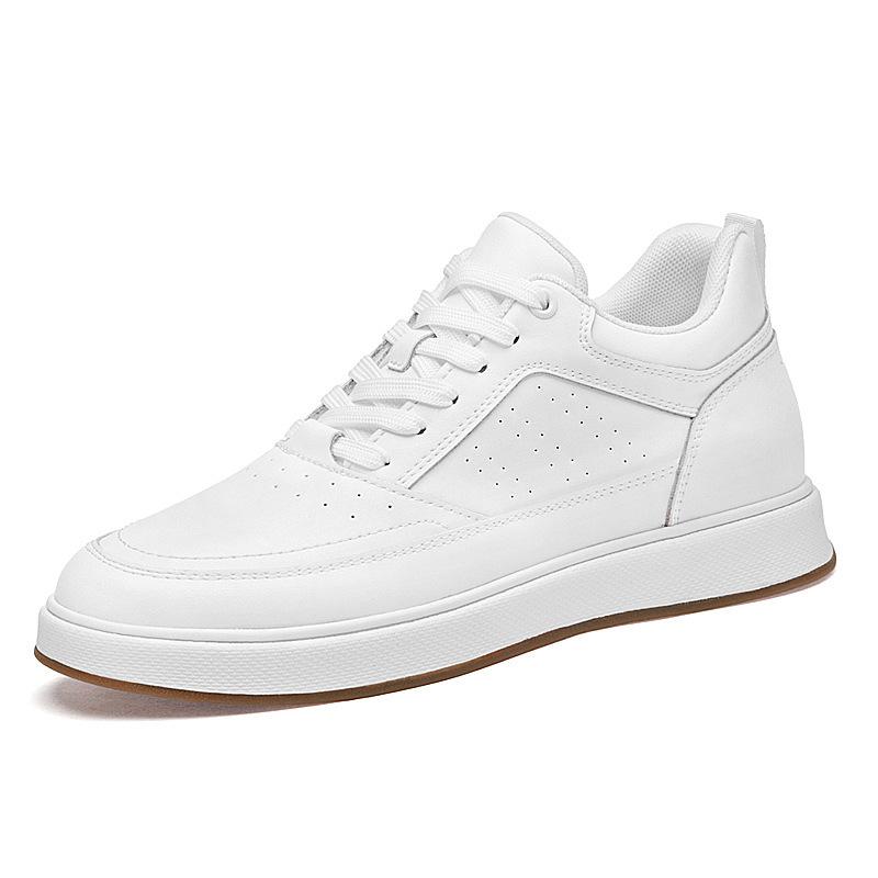 Men's Elevator Shoes 8cm Insole Lift Casual Sneakers Trendy Lightweight Fashion White High-top 6cm Hidden Height Increase Shoes