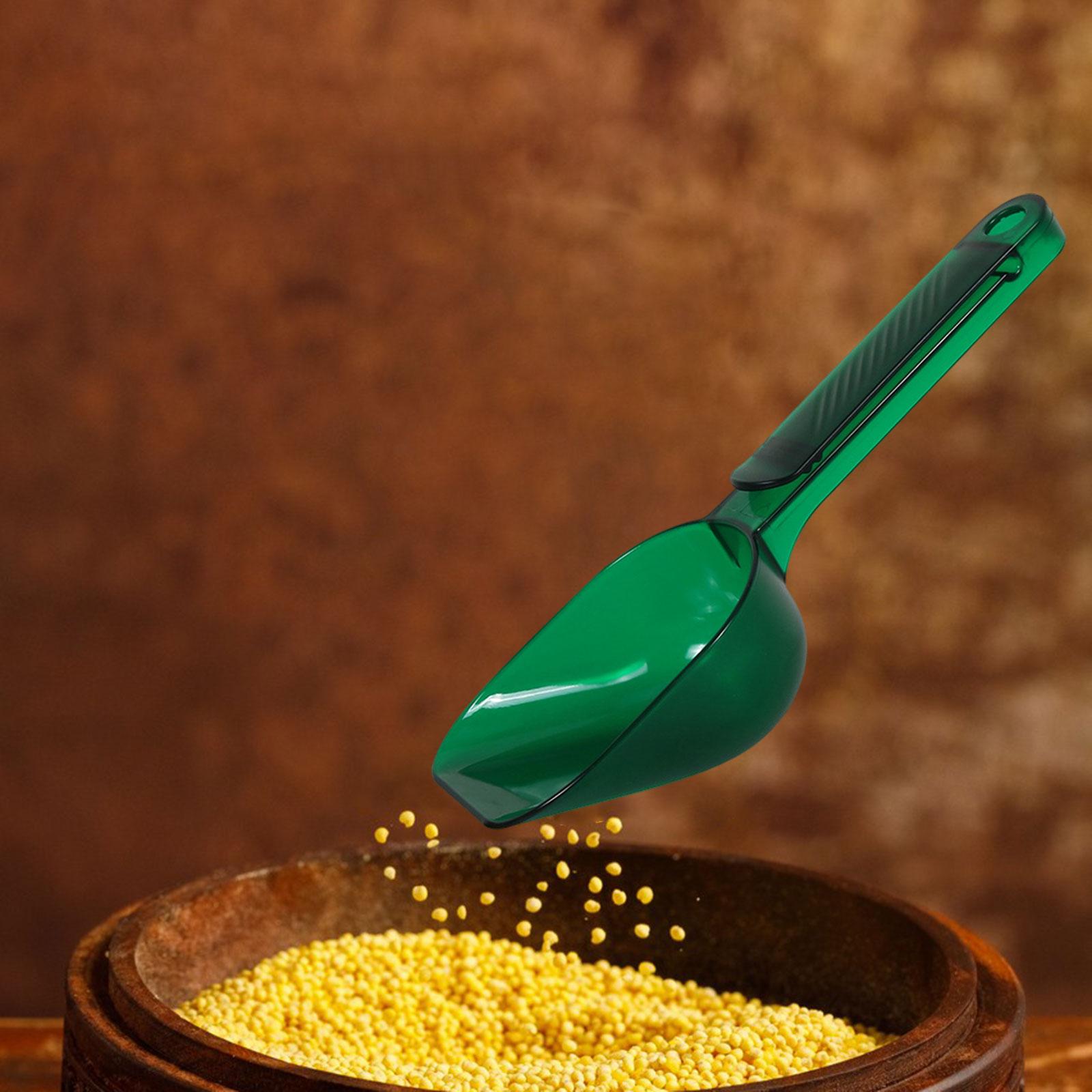 Ice Cube Scoop Utensils Commercial Service Scoop Flour Rice Popcorn Scoop for Food Serving Wedding Buffet Commercial Pantry зелёный