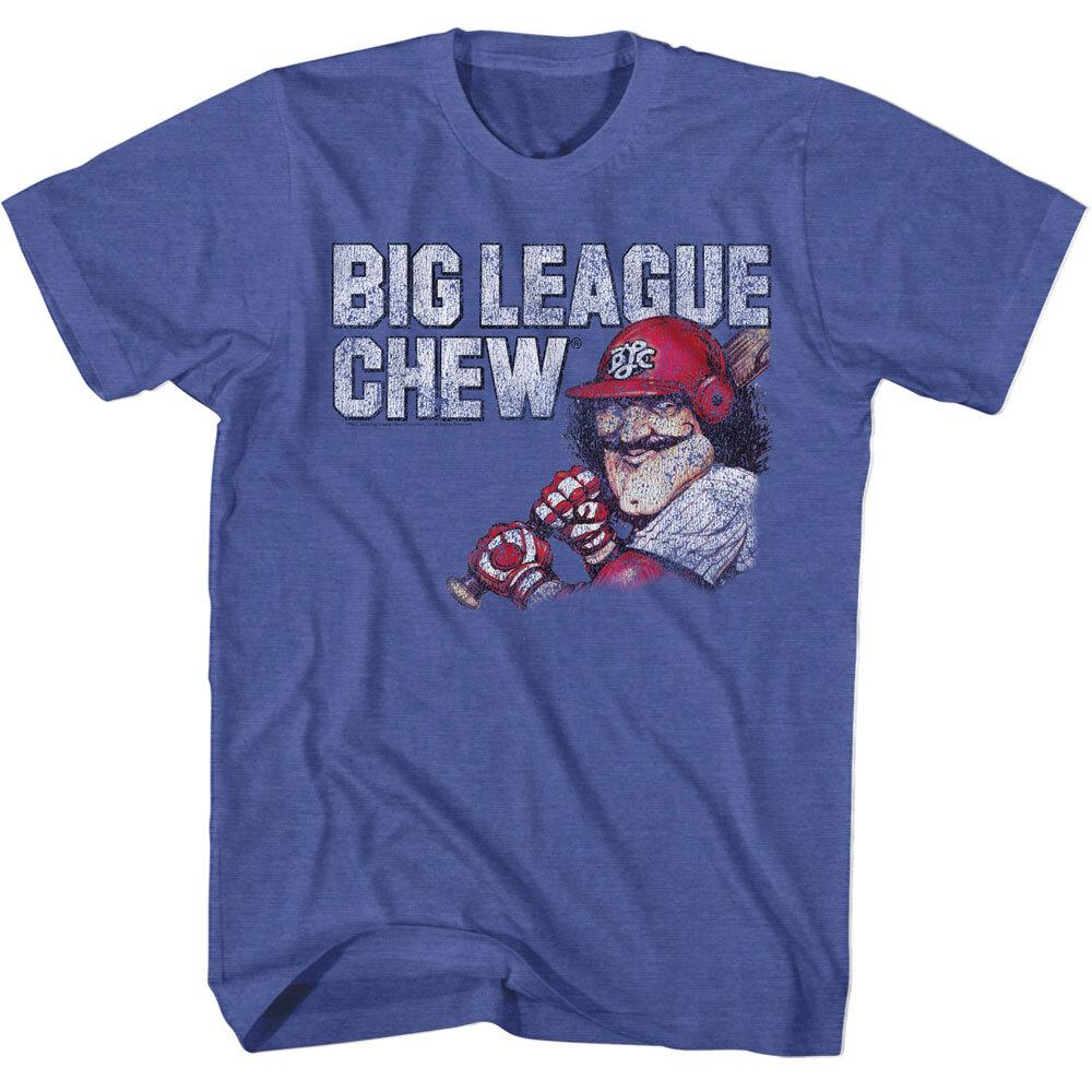 Big League Chew Gum Distressed Vintage Batter Handlebar Mustache Men T Shirt XXXL