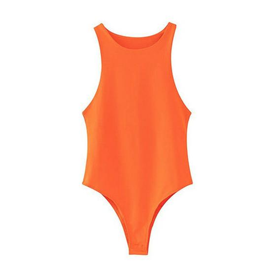 2023 European & American Style Women's Solid Color One-Shoulder Sleeveless Sexy Jumpsuit