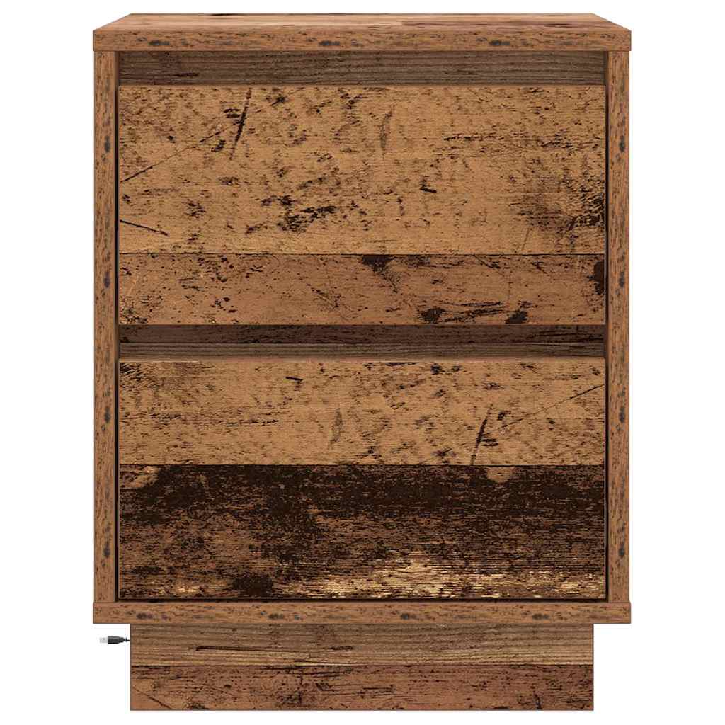 Nightstand Set (2 pcs) Reclaimed Wood Look 39 x 34.5 x 50 cm Engineered Wood