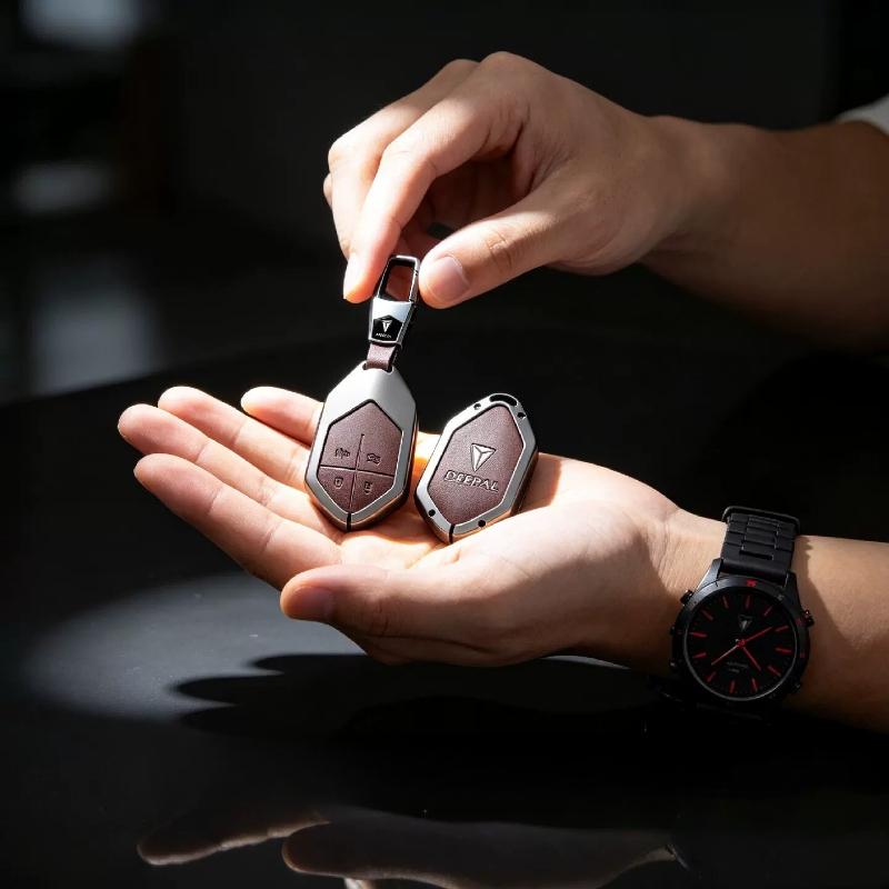 Car Key Fob Cover Case Leather For Changan Deepal S07 S05 Premium Electric Vehicle Key Case Protector Shell Buckle Cover