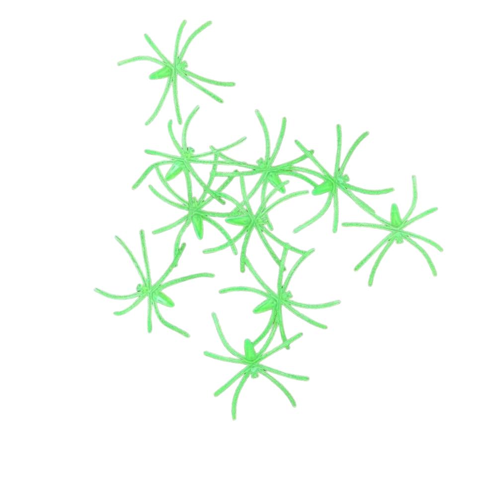 

Luminous Spider Web Stretchy Artificial Cobweb with Fake Spiders Outdoor Halloween Decorations Horror Haunted House Decor Props