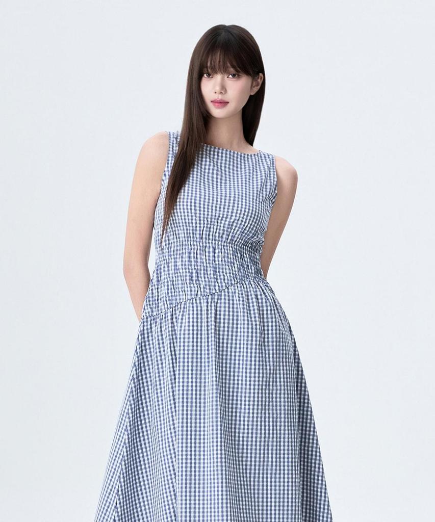MIXXO Check Elastic Long Dress_Miwowg709G