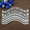 6PCS Vintage Lace Embrossing Curved Wavy Border Edge Metal Cutting Dies Embossing Scrapbooking Paper