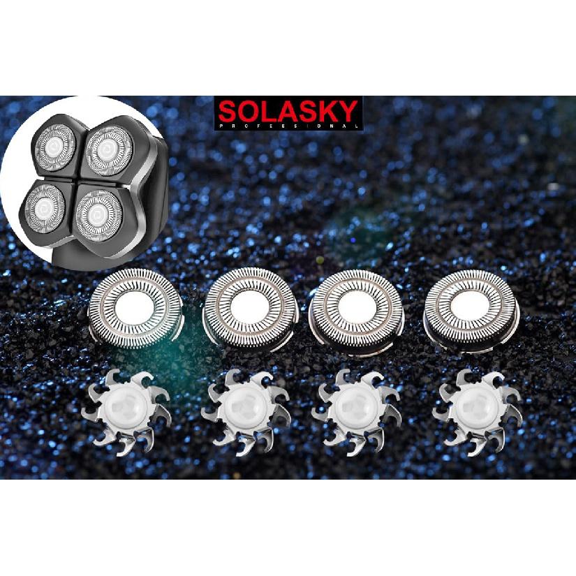 4 PCS Pro Head Shaver Double Ring Blade Compatible with Freebird FlexSeries Pro Electric Head Shaver (4 PCS)