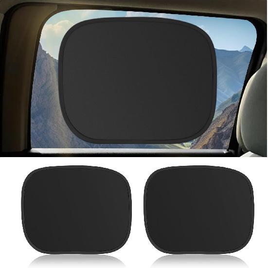 2PCS Rear Car Window Shades for Side Window,17.13x13.86 Car Windows Shade for Baby in Cars with Static Cling Design to Block Sunlight,Essential Side