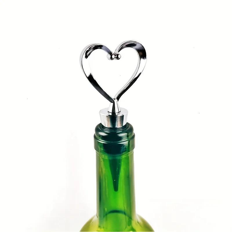10pcs Heart-Shaped Wine Stoppers Bottle Stoppers for Keeping Beverages Fresh - Reusable Wine Corks Home Kitchen Items