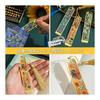 Moin Moin Bookmark Set - 4 Art Masterpieces by Van Gogh & Monet (Water Lilies/Sunflowers/White Roses/Irises) - Metal, Gold, Laser Cut, Tassel, Retro