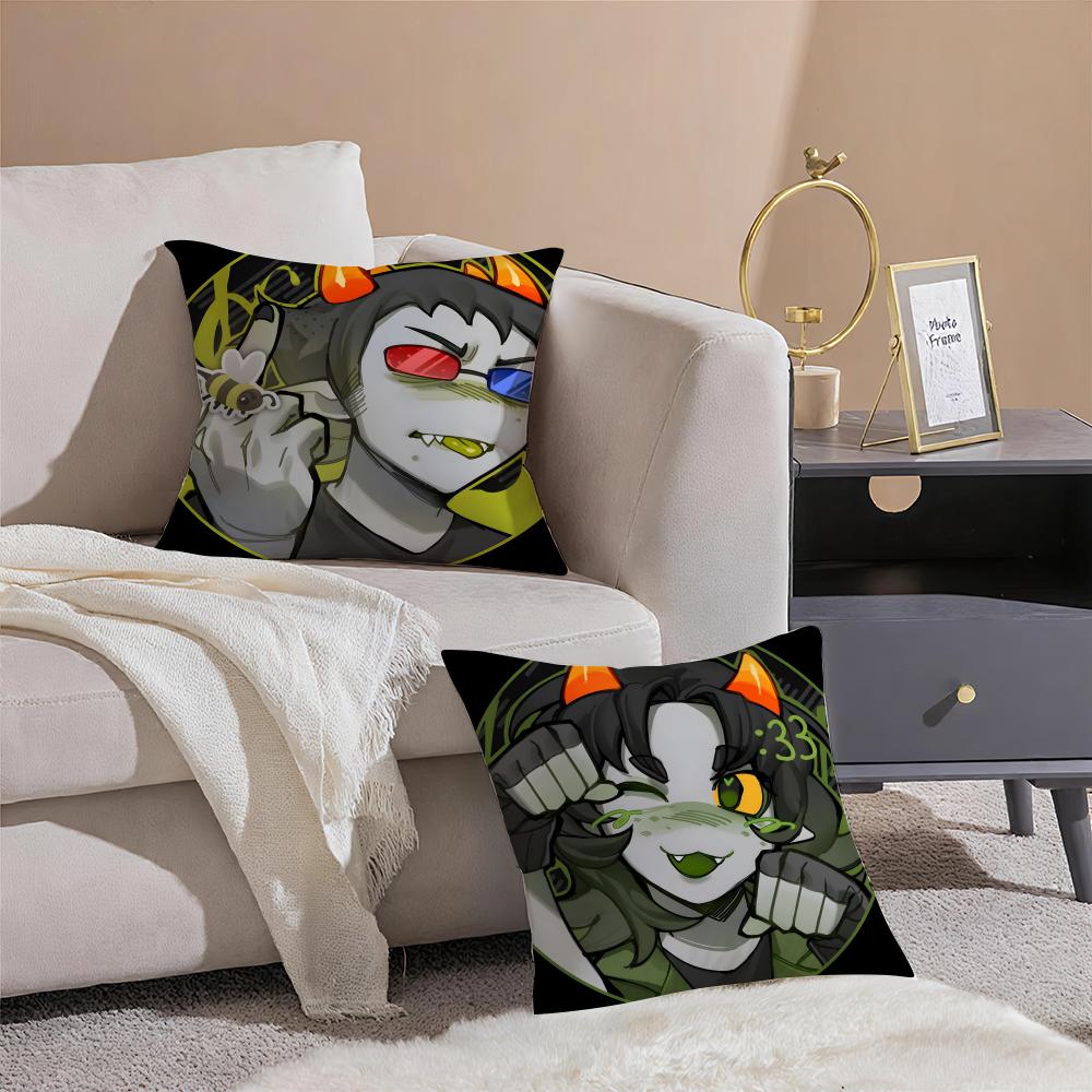 H-Homestuck Cushion Cover Linen Pillow Case Soft Breathable Protective Couch Room Decoration