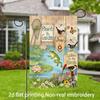 2D Flat, 1pc, 2D Flat Printing, Pond Frog Garden Flag, Listen To Birdsong and Fragrance of Flowers, Polyester Material, Multiple Sizes Available, Mach