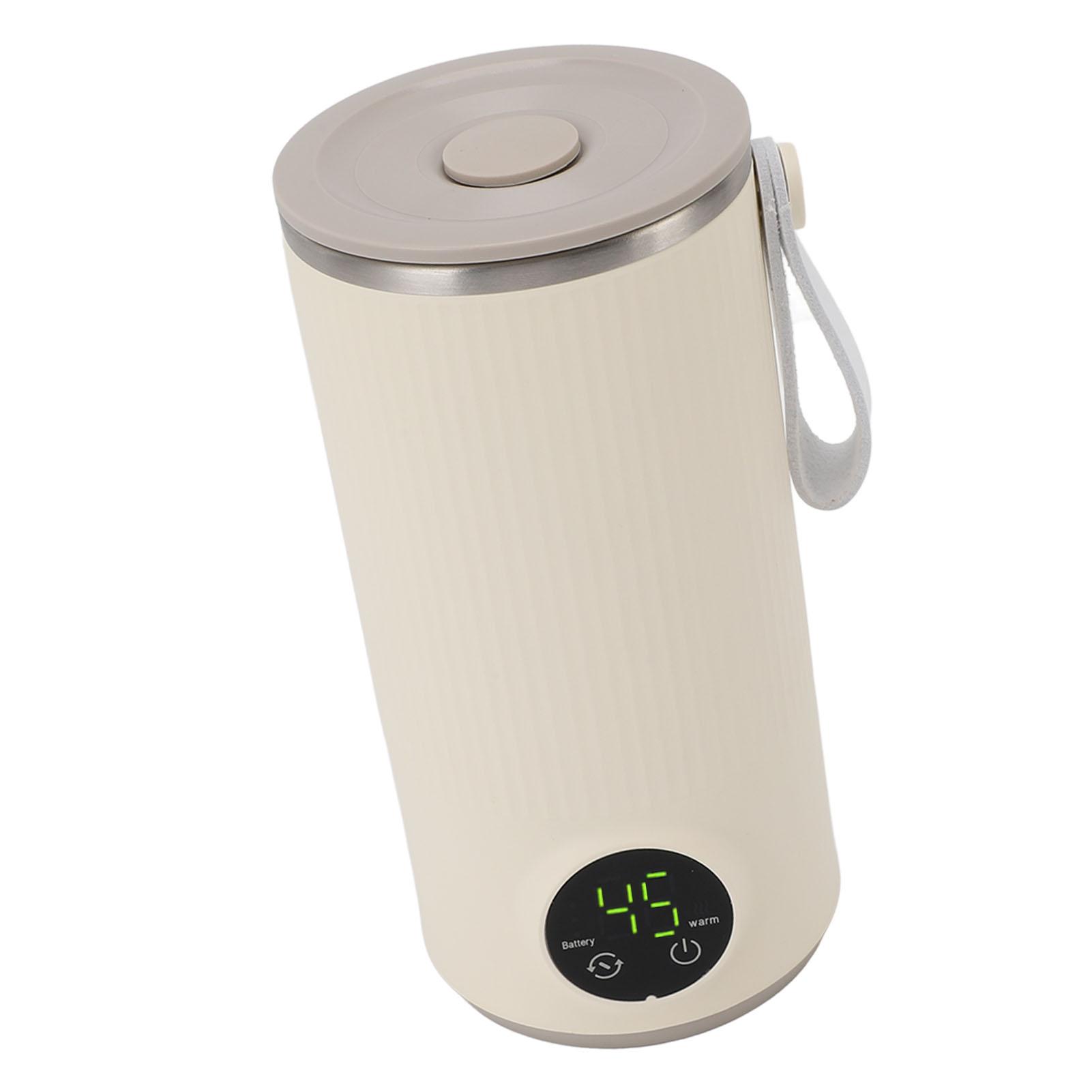 

Portable Milk Warmer Mixer, Electric Milk Sprinkler, Fast Hting, Auto Shut-off, Built-in Rotating Stirrer, for Coffee Milk, Cordless, 400ml, Warm