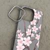 Hand-drawn Style Sakura Pattern Case For iPhone 17 Pro Max Leather Texture Soft Silicone Cover For iPhone 16 15 14 13 Pro 12 11 16E Air