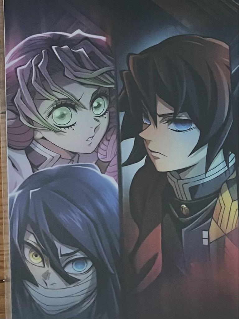 [USED] Demon Slayer: Kimetsu No Yaiba Teaser Key Visual Mugenjo Arc Poster Bonus Giyuu Shinobu Saneya
