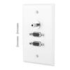 2 VGA Port 3.5 Female Head Wall Plate Panel for Home Theater Installation