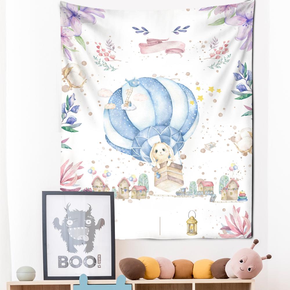 Cartoon Illustration Tapestry Wall Hanging Hippie Tapiz Psychedelic Witchcraft Art Tarot Card Kawaii Room Home Decor