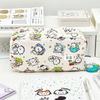 Small Red Book Cartoon Pencil Case With Multilayer Storage And Zipper For Students