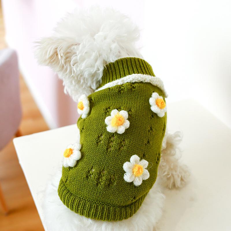 Cozy Autumn/Winter Floral Sweater for Pets