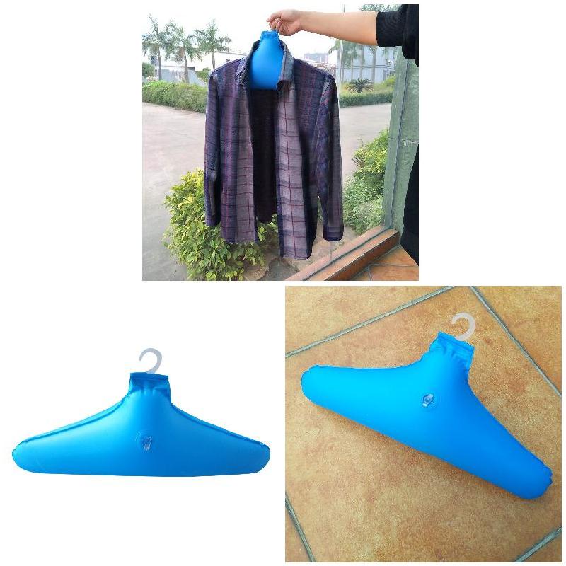 5pcs PVC Inflatable Hangers Clothes Drying Rack Foldable Creative Clothing Storage Holder For Suits Wardrobe Organizer