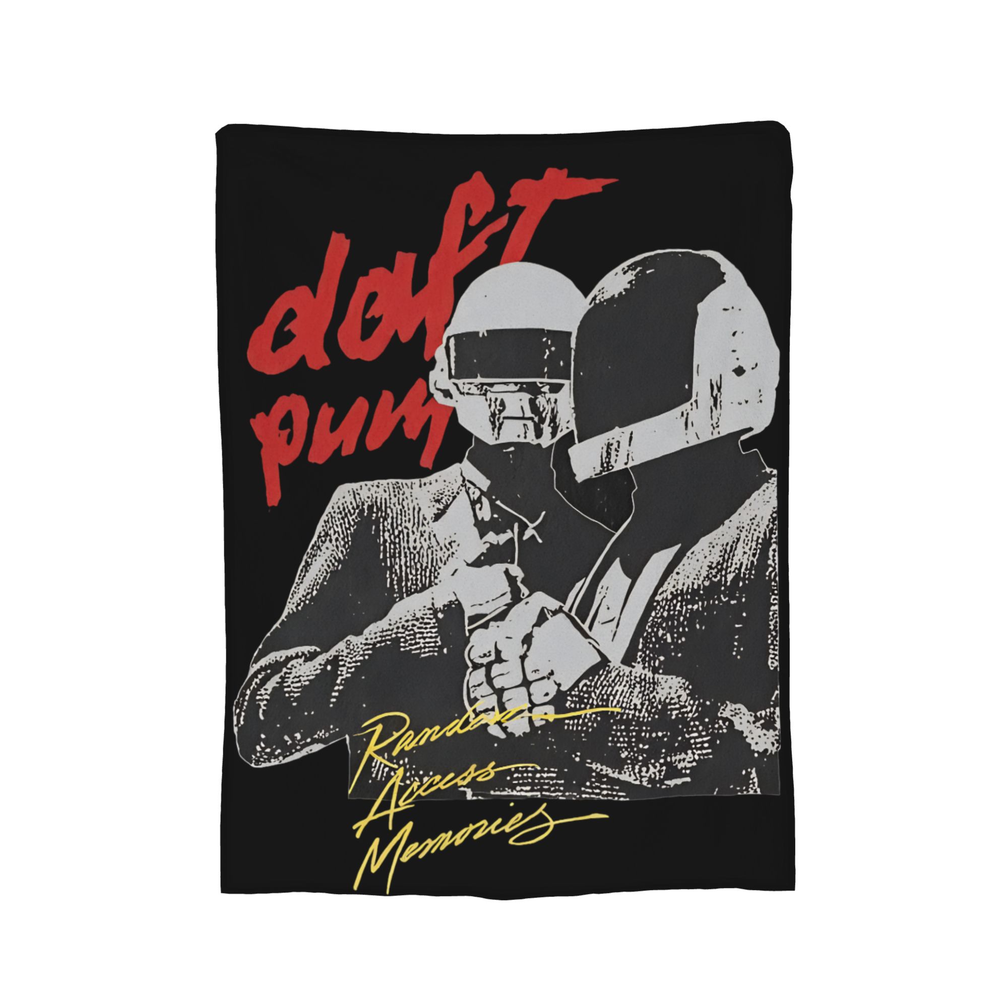Super Daft Bros Daft Punk Fleece Blankets Funny Throw Blankets for Home Hotel Sofa Plush Thin Quilt, 75x90cm