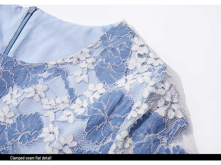 Brand Celebrity French Floral Slim Summer Casual Dress for Plus Sizes