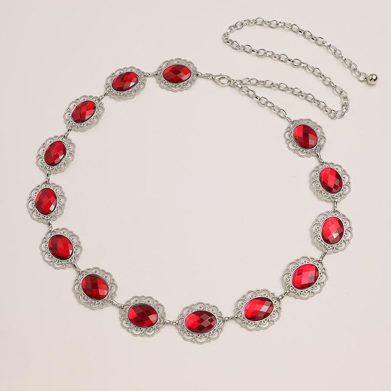 New Women's Big Diamond Waist Chain Hollow Beautiful Metal Waist Chain Women Luxury Exquisite Women Waist Chain