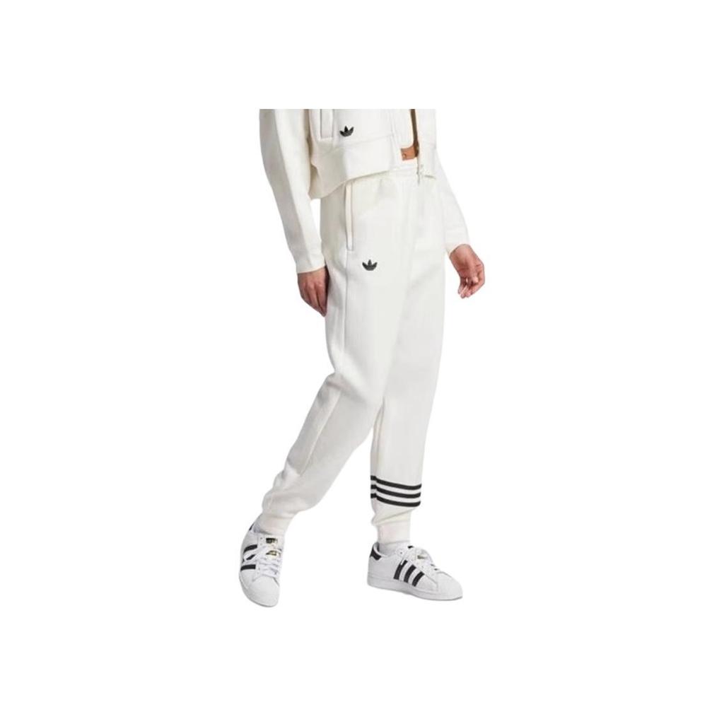 adidas Originals Elastic Waist Mid-Rise Cuffed Casual Pants Women Bottoms IX9878