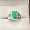 Emerald Oval Cut Gemstone With 925 Sterling Silver Ring For Men's #B32 JL375671287682