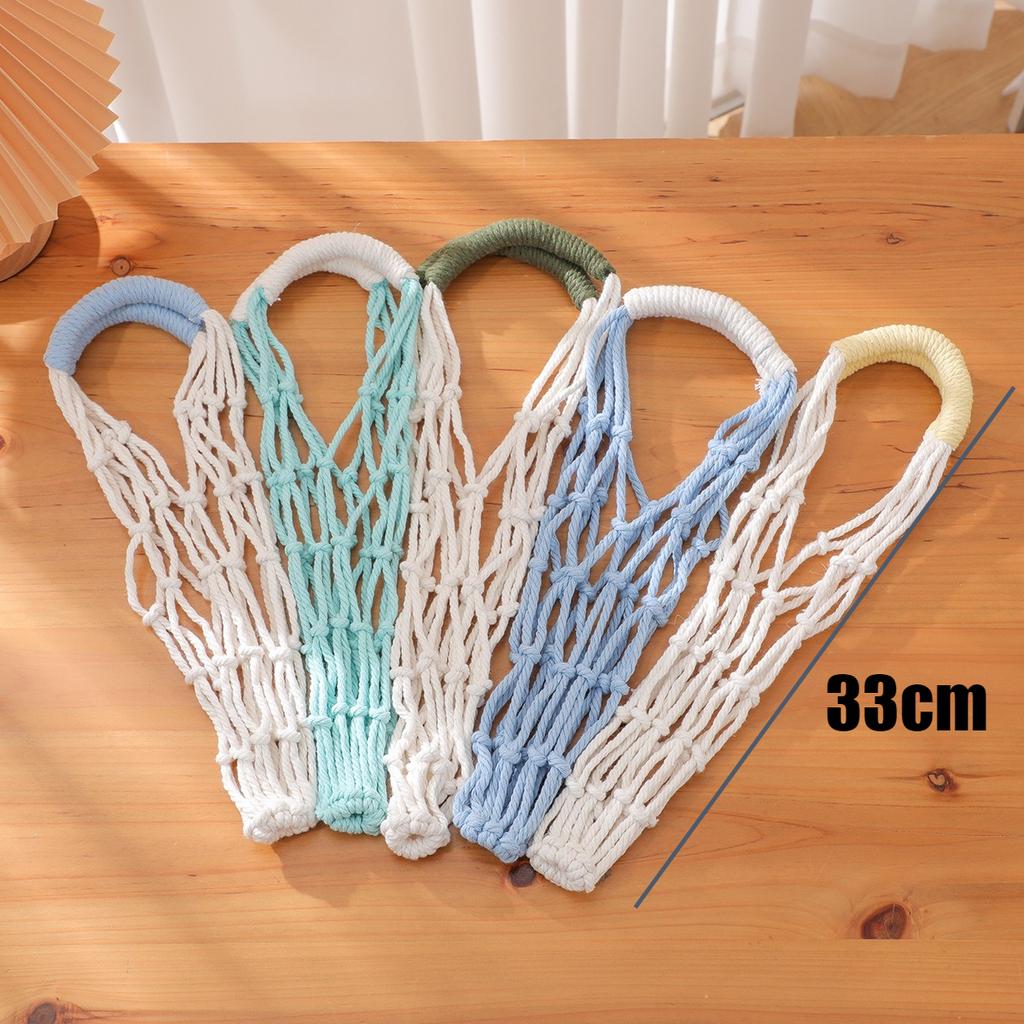 Portable Coffee Cup Bag Hollow Out Bottle Bag Mugs Bag Foldable Water Bottle Bags Beach Woven Net Bags Cup Cover Cup Accessories
