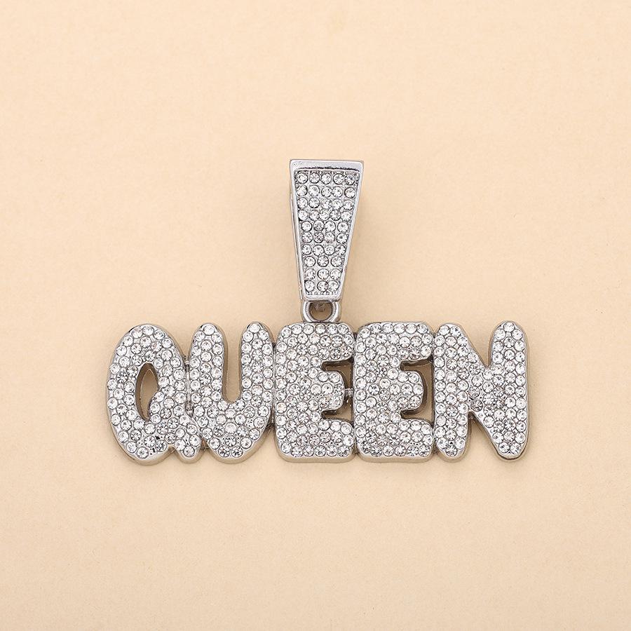 European & American Hip-Hop ICE Diamond CEO Letter Pendant Necklace - Trendy Unisex Jewelry