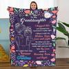 Grandma's Floral Flannel Blanket for Granddaughter - Ultra Soft & Warm Throw for Sofa/Bed, Cozy Gift from Grandma