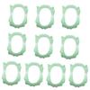 10 Pcs/set Glow Halloween Fake Teeth Plastic Zombie Fake Teeth Funny Luminous Dentures  Unisex