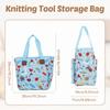 Häkelgarn-Aufbewahrungstasche, große Kapazität, Reise-Stricktasche, tragbarer Oxford-Stoff-Woll-Tote-Organizer mit mehreren Taschen