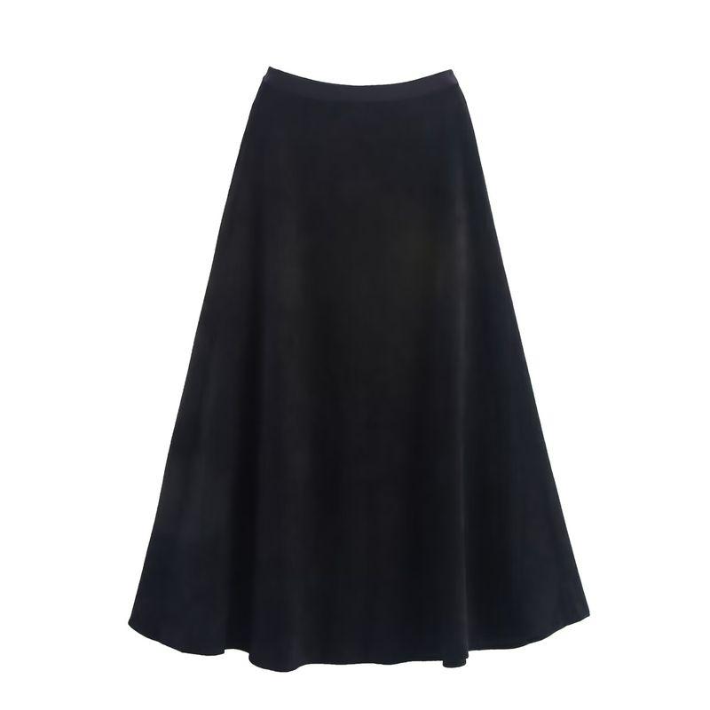 Kaslead New Women clothes Western Style Fashion Elastic Waist Big Hem Umbrella Skirt Skirt Long dress