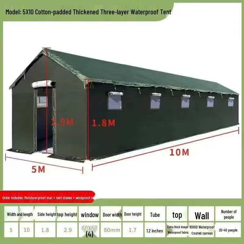 JINGGENG Heavy-Duty Winter Warm Canvas Tent