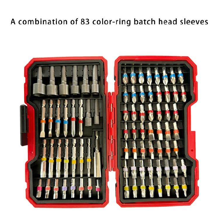 Industrial 83PCS Magnetic Electric Screwdriver Bit Accessories Set with Storage Case For DIY Enthusiasts and Technicians